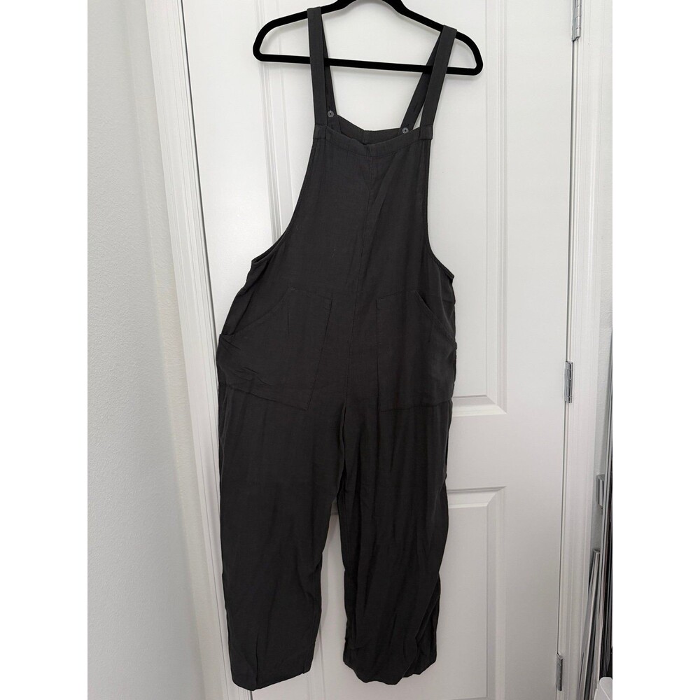 NEW Billabong Dark Gray Overalls Romper Size Large Surfer Surf Chick Beach Babe
